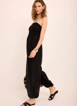 Black Bandeau Balloon Jumpsuit