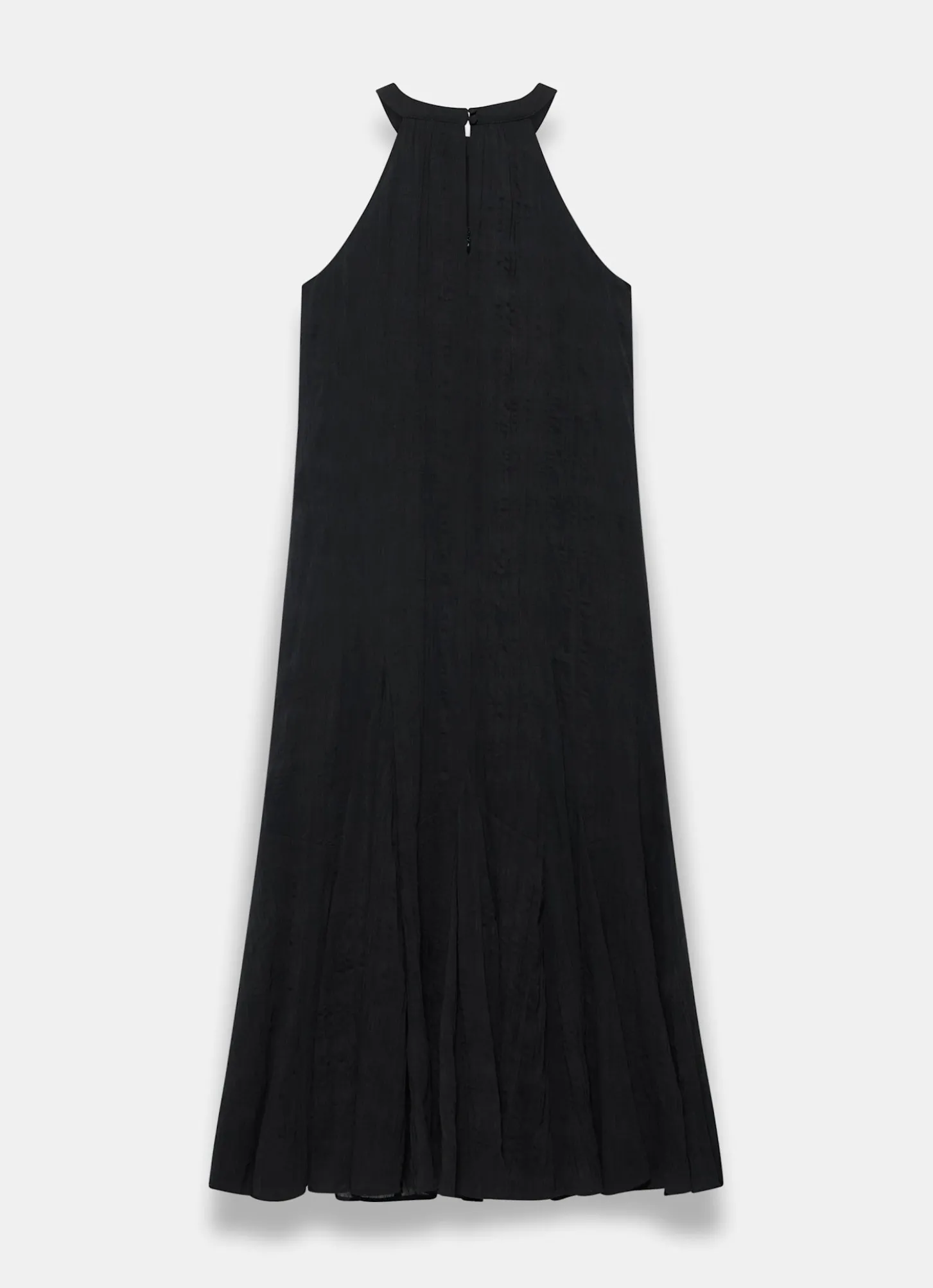 Black Beaded Halter Maxi Dress