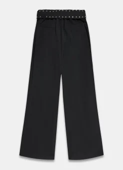Black Belted Wide Trousers