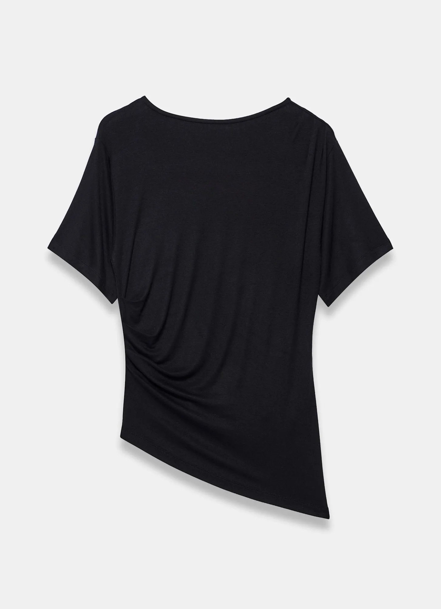 Black Draped Asymmetric Top