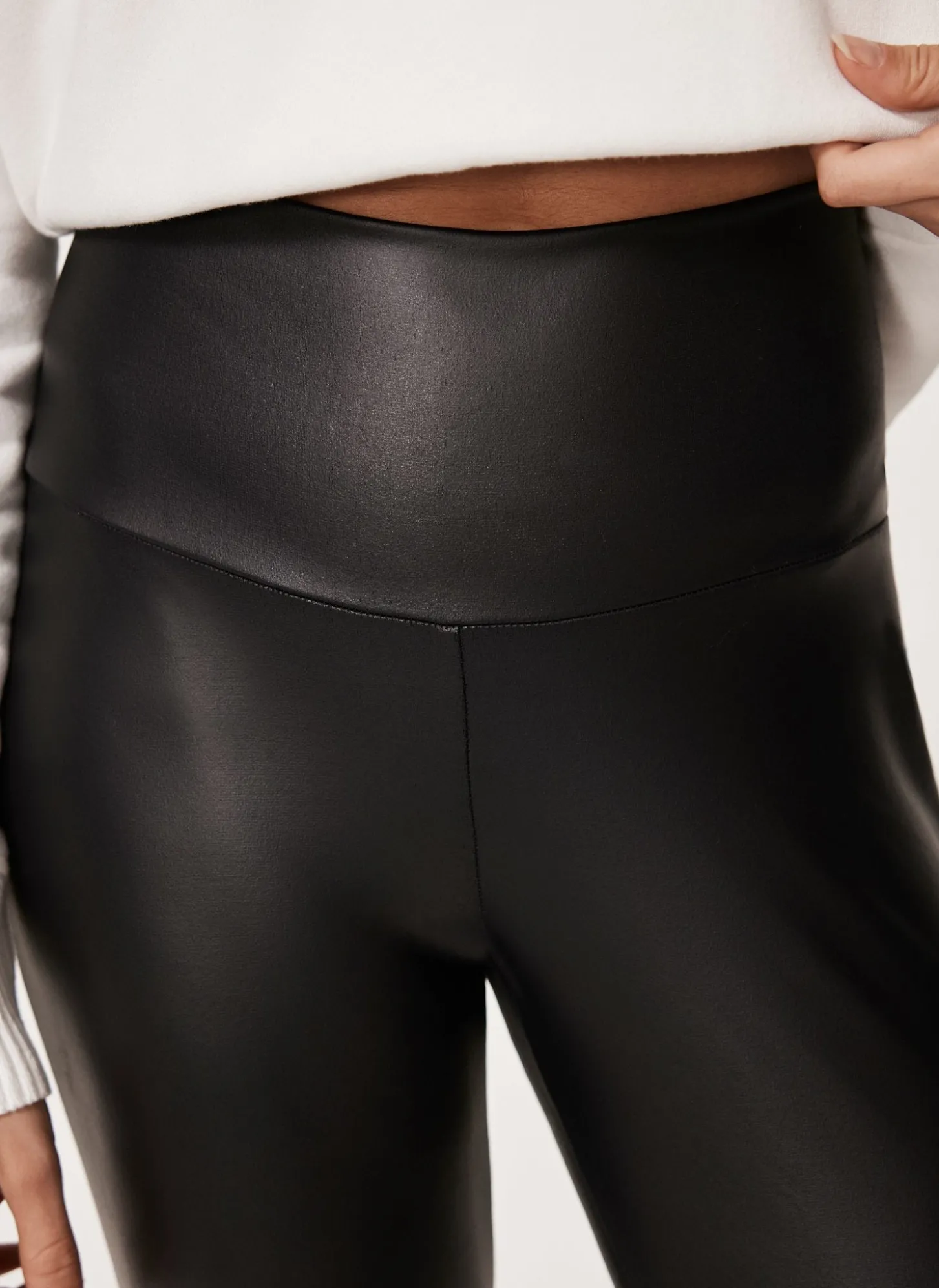 Black Faux Leather Leggings