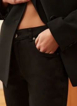 Black Fitted Flare Jeans