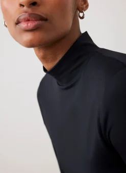 Black High Neck Layering Top