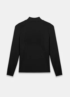 Black High Neck Layering Top