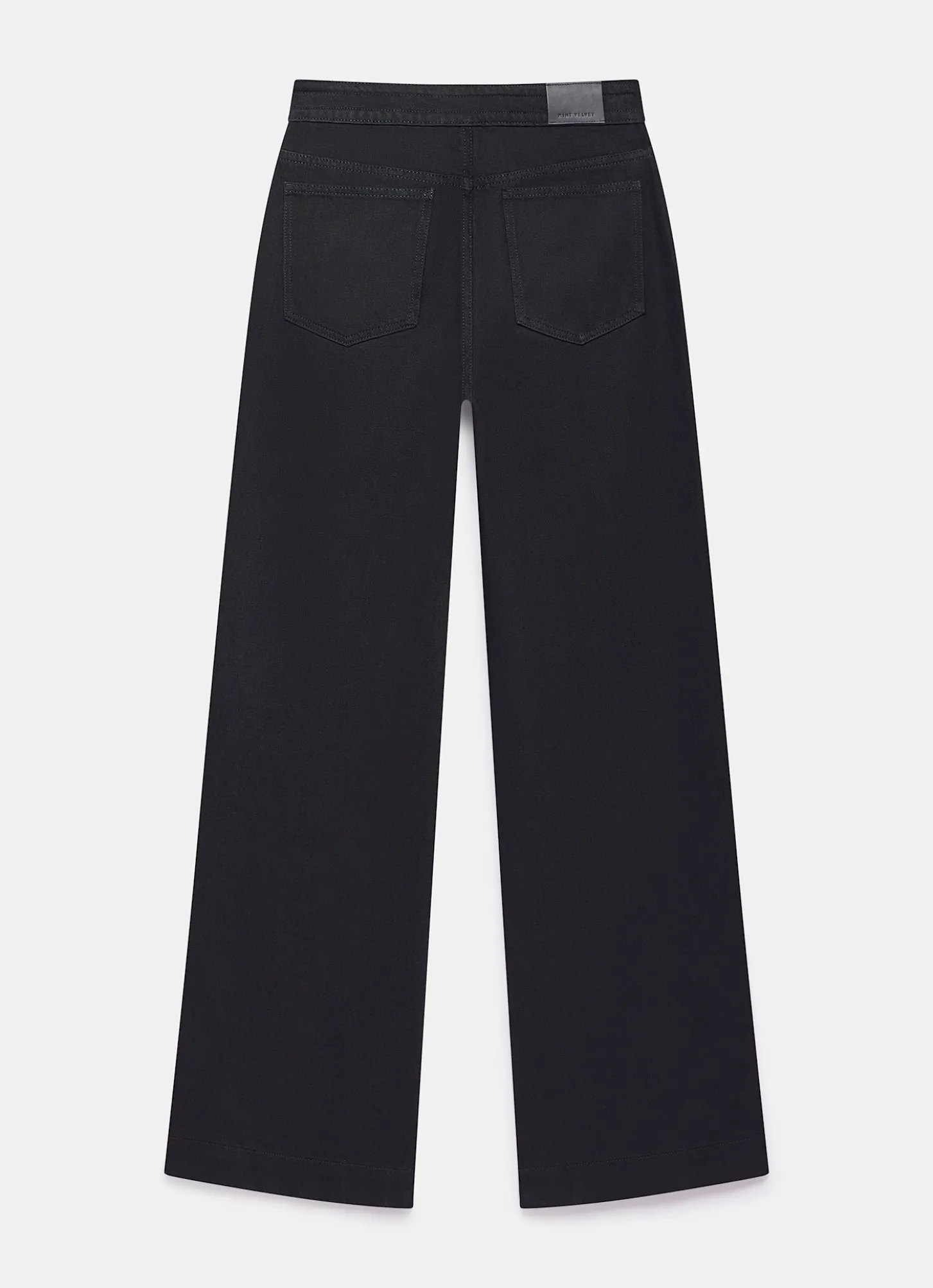 Black High Rise Wide Jeans