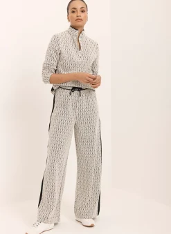 Black Jacquard Zip Top