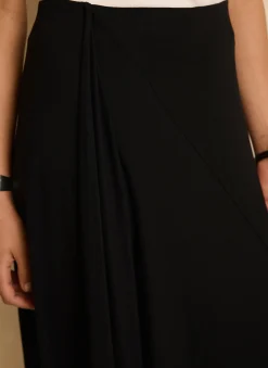 Black Jersey Asymmetric Skirt