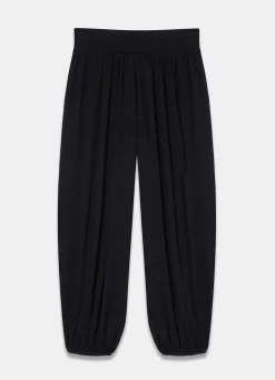 Black Jersey Balloon Trousers