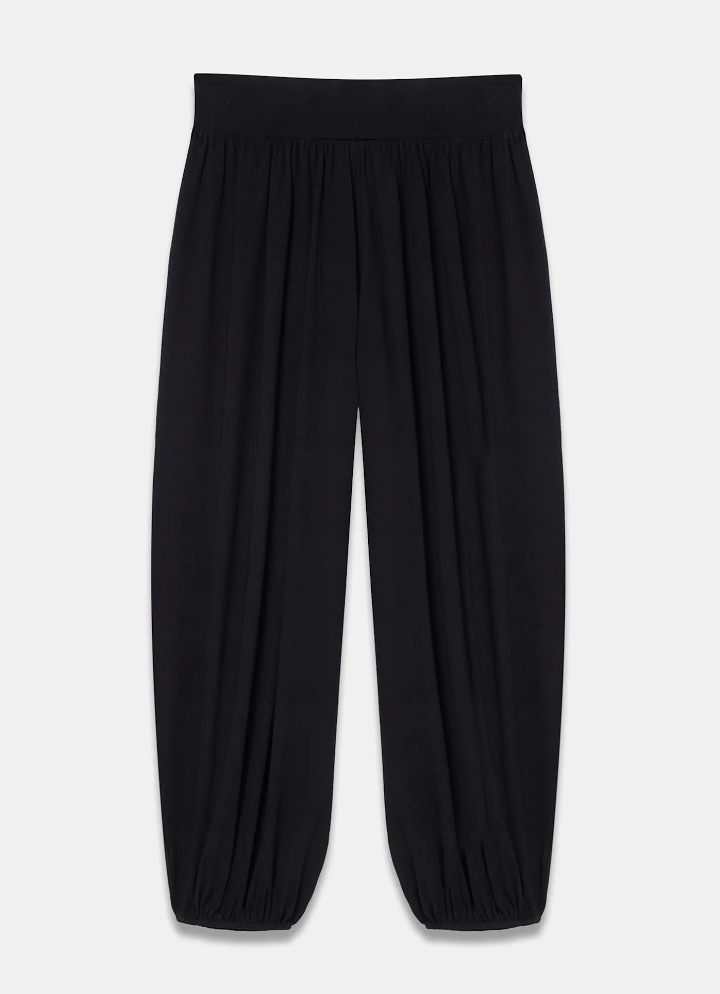 Black Jersey Balloon Trousers