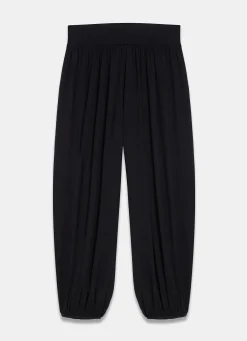 Black Jersey Balloon Trousers