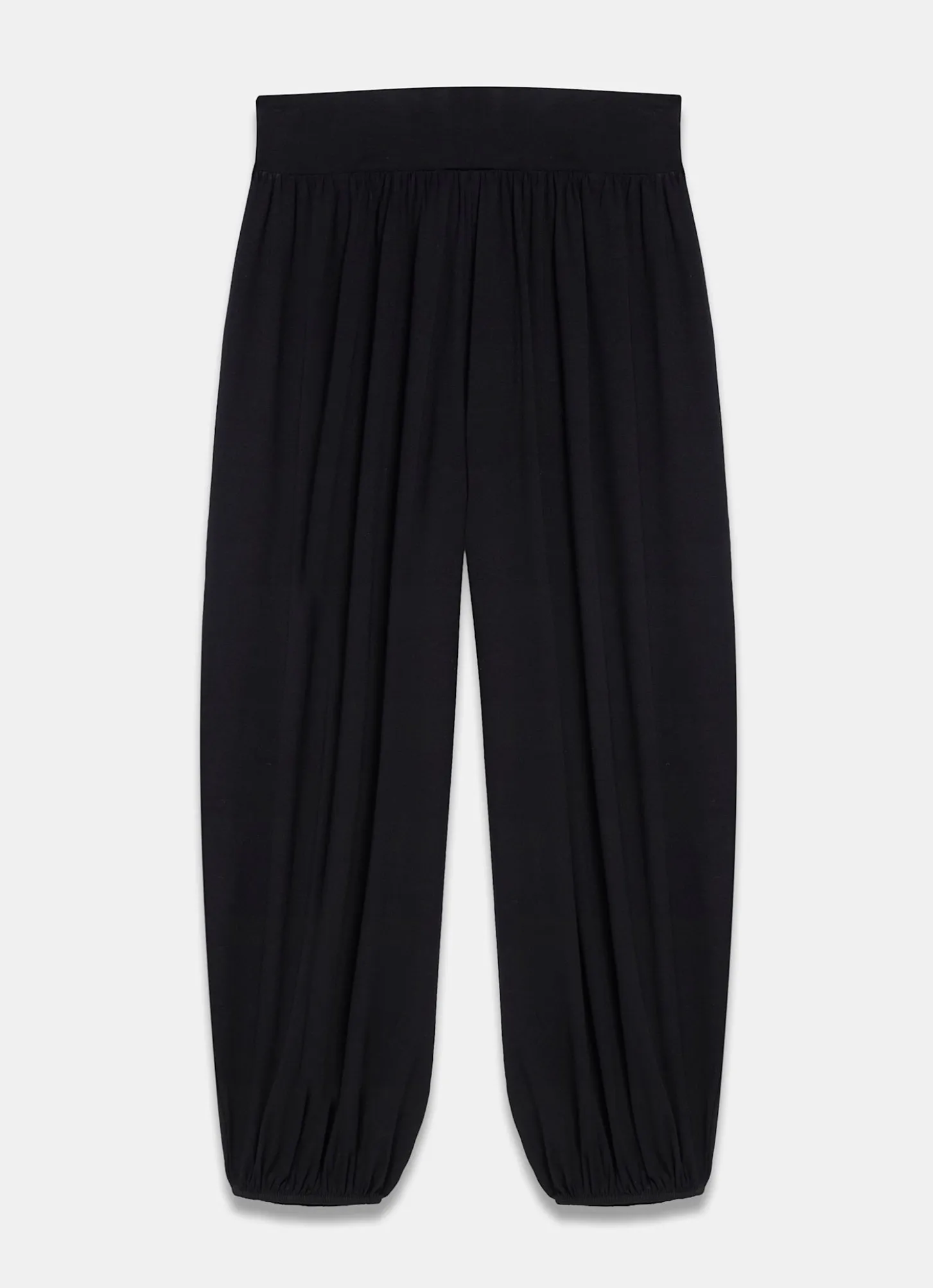 Black Jersey Balloon Trousers