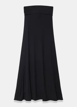 Black Jersey Bandeau Maxi Dress