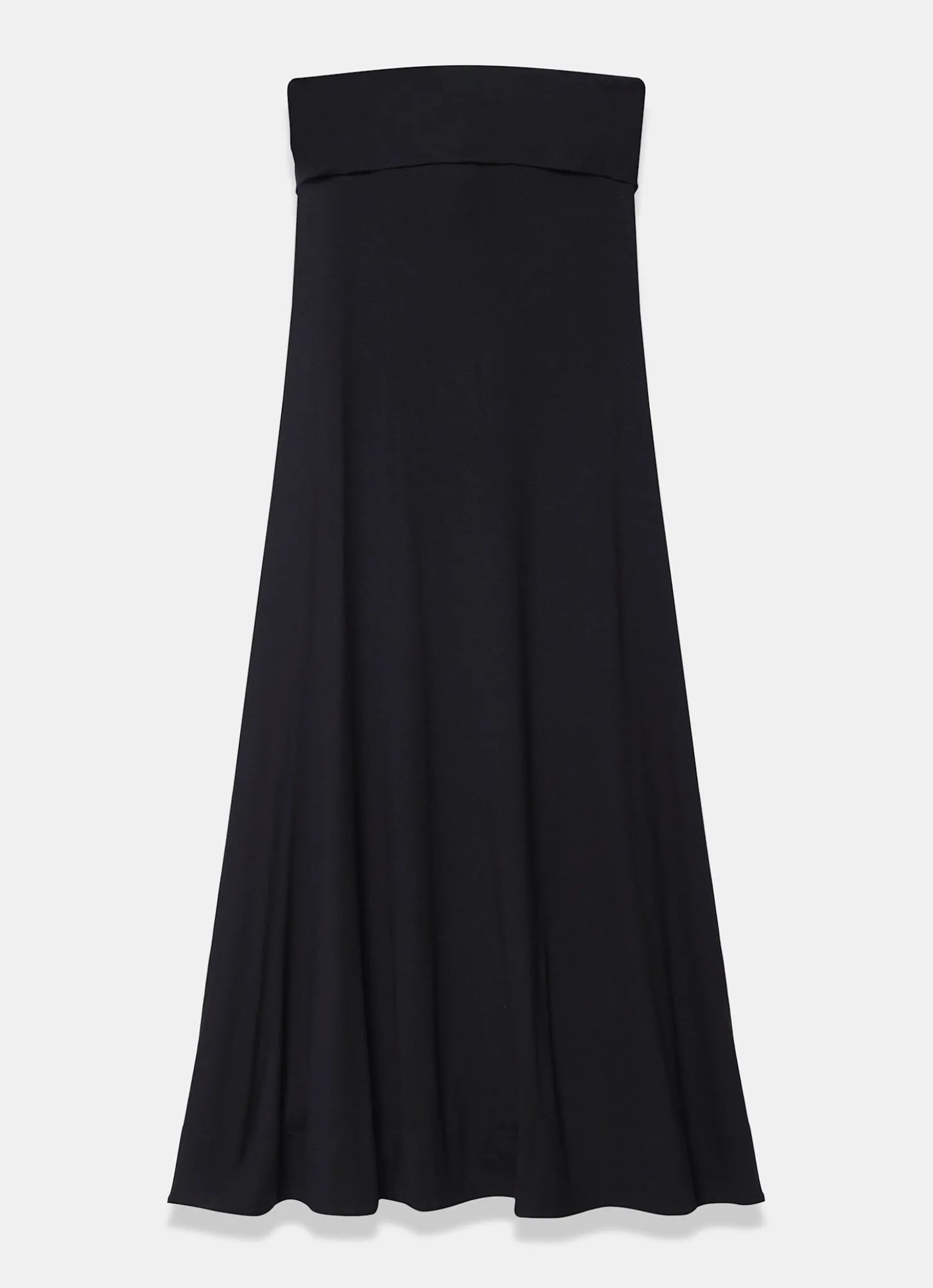Black Jersey Bandeau Maxi Dress