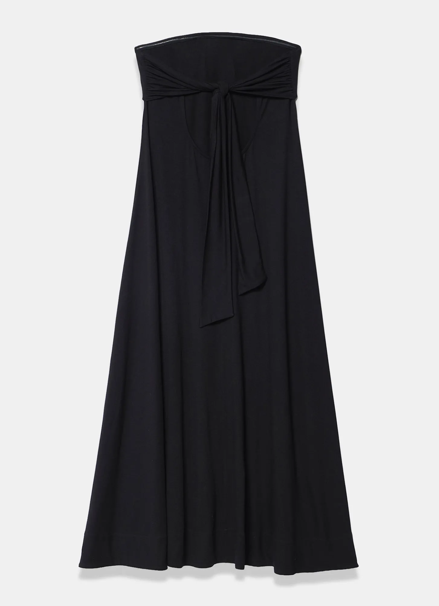 Black Jersey Bandeau Maxi Dress