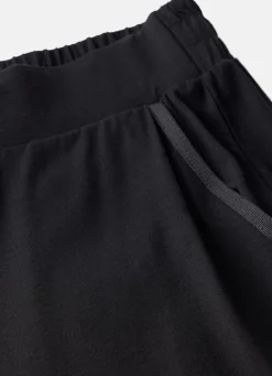 Black Jersey Palazzo Wide Leg Trousers