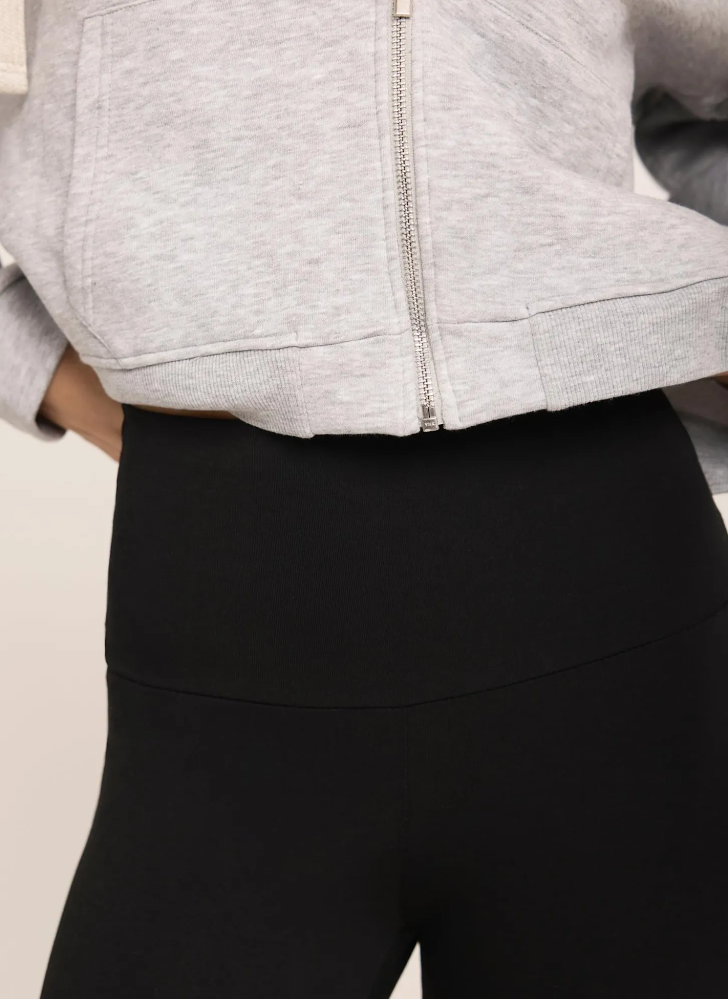 Black Jersey Straight Leggings