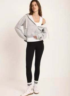 Black Jersey Straight Leggings