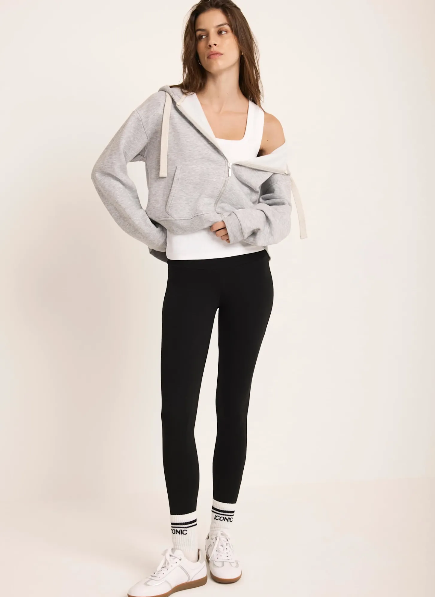 Black Jersey Straight Leggings