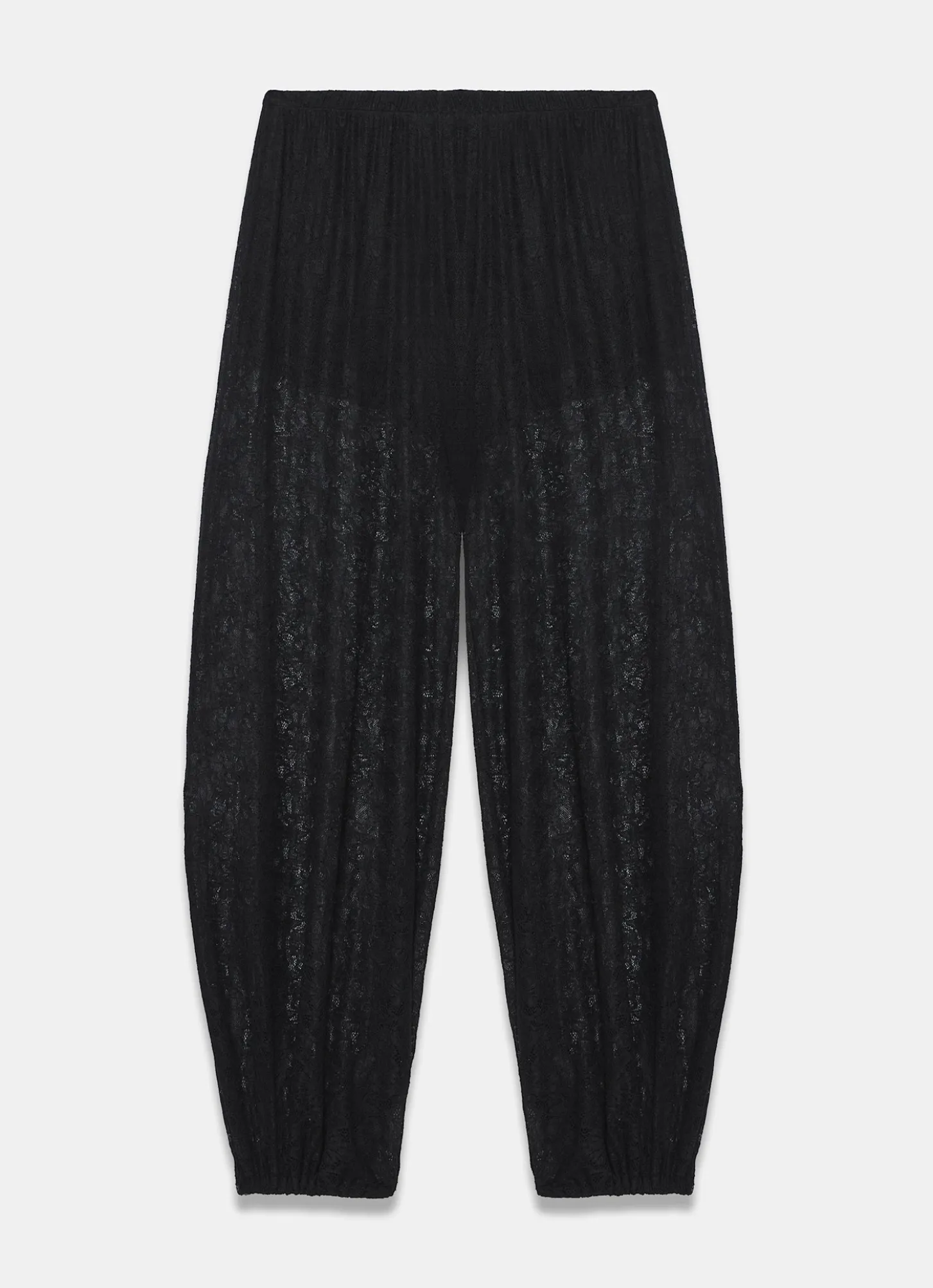 Black Lace Balloon Trousers
