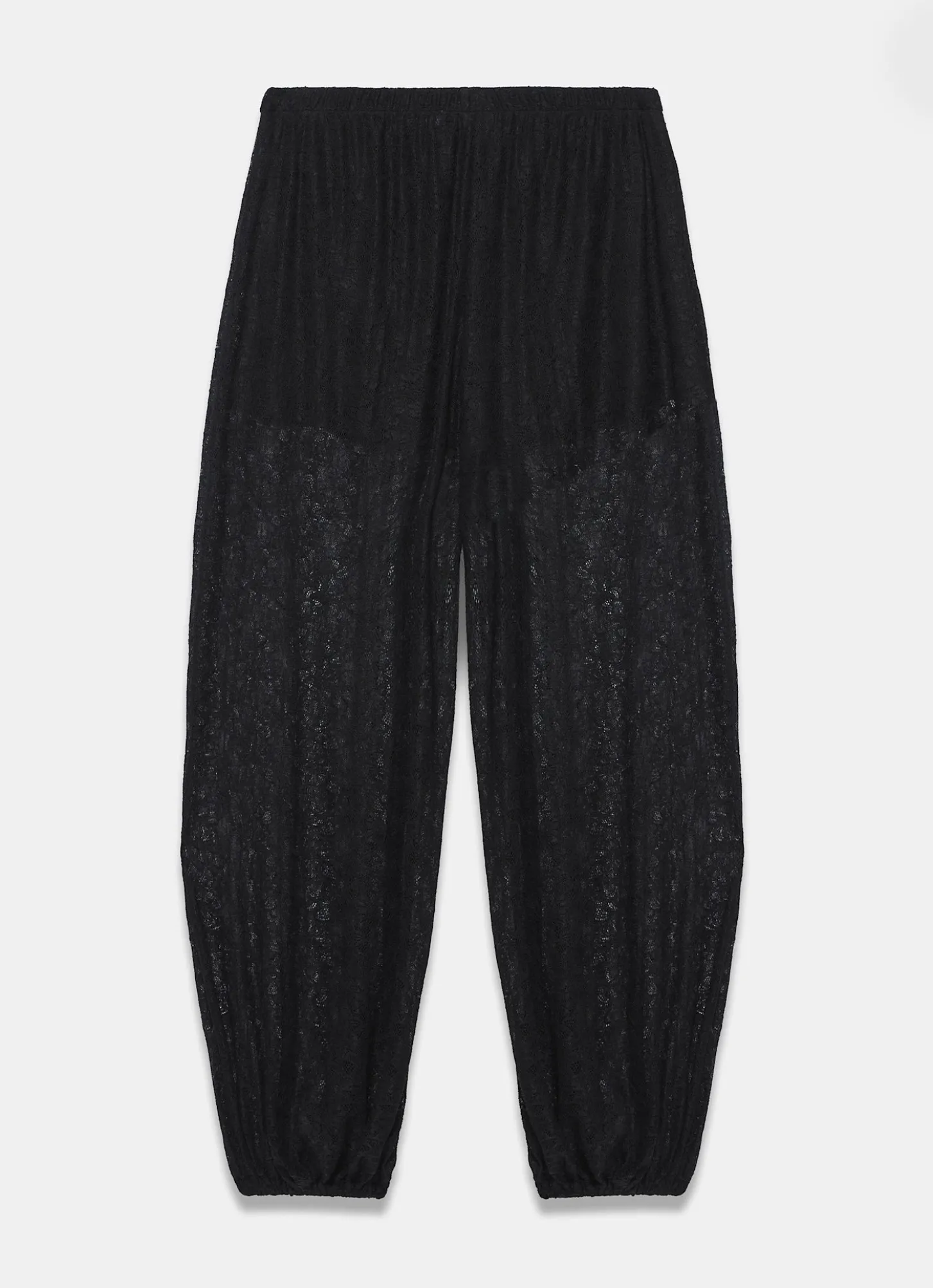 Black Lace Balloon Trousers