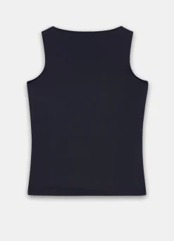 Black Layering Scoop Neck Vest