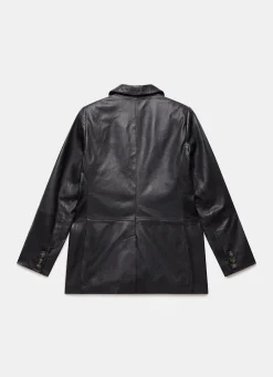 Black Leather Blazer