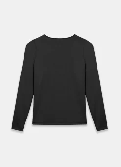 Black Long Sleeve Layering Top