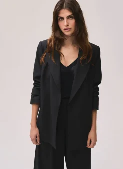 Black Longline Blazer