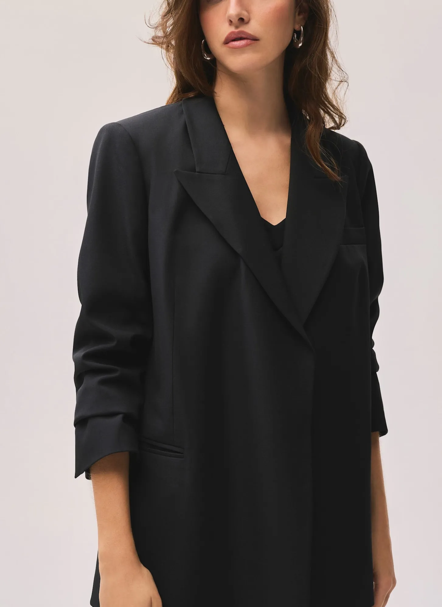 Black Longline Blazer