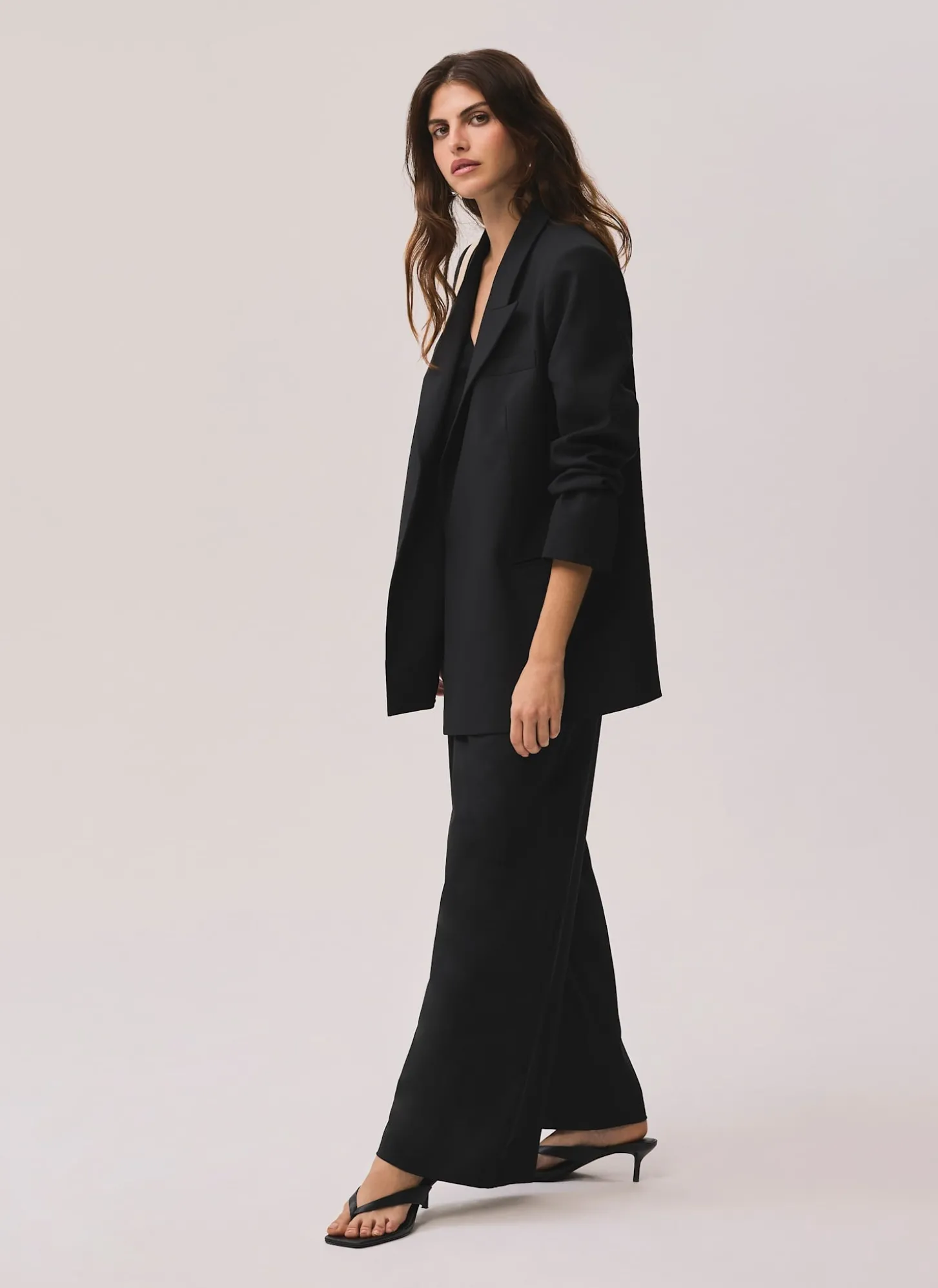 Black Longline Blazer