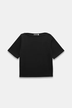Black Slash Neck T Shirt