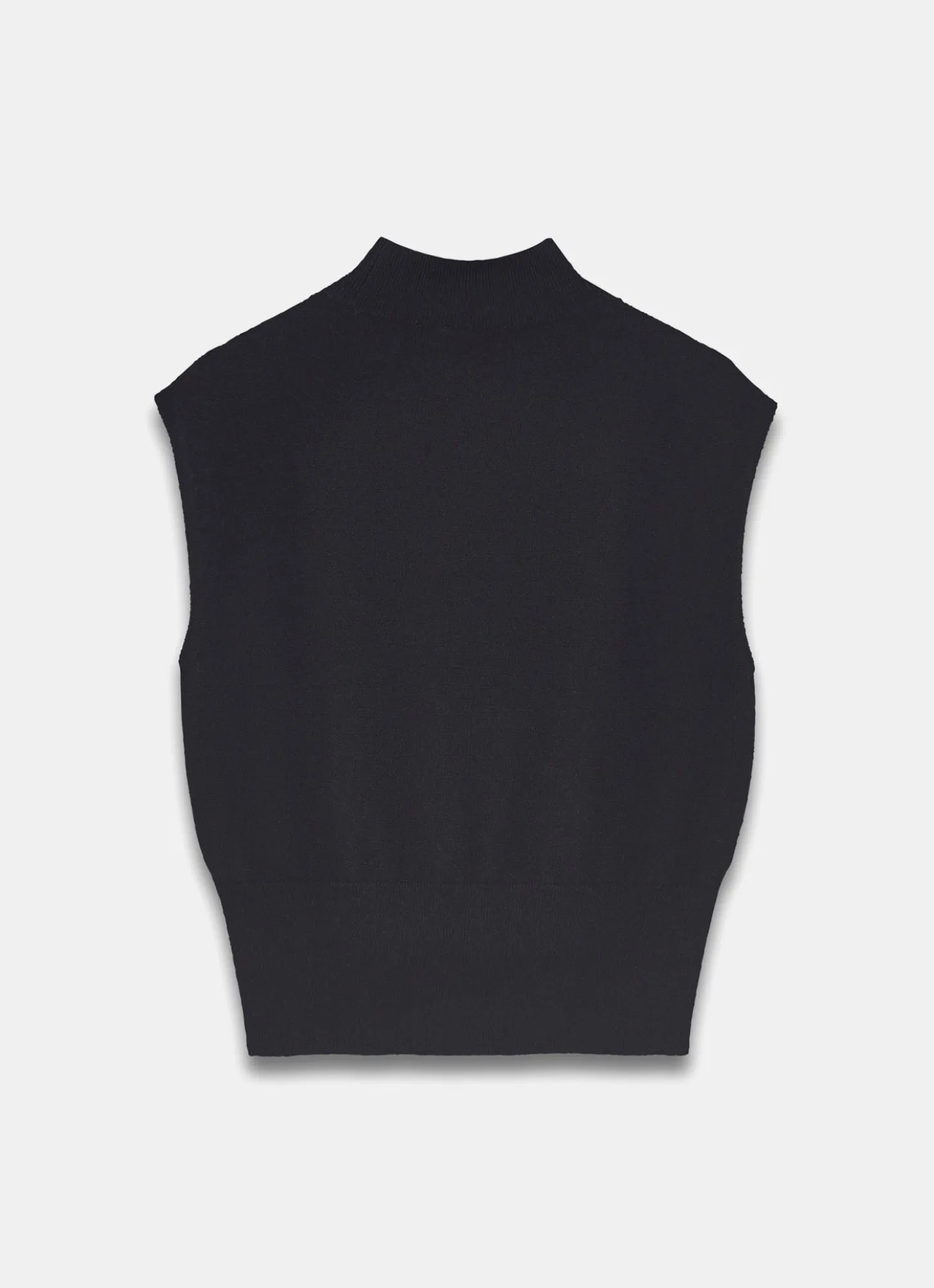 Black Sleeveless Knit Top
