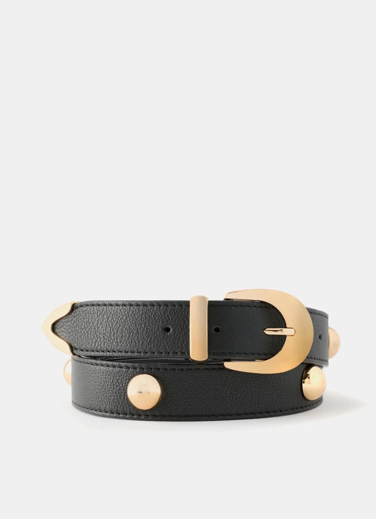 Black Statement Leather Belt