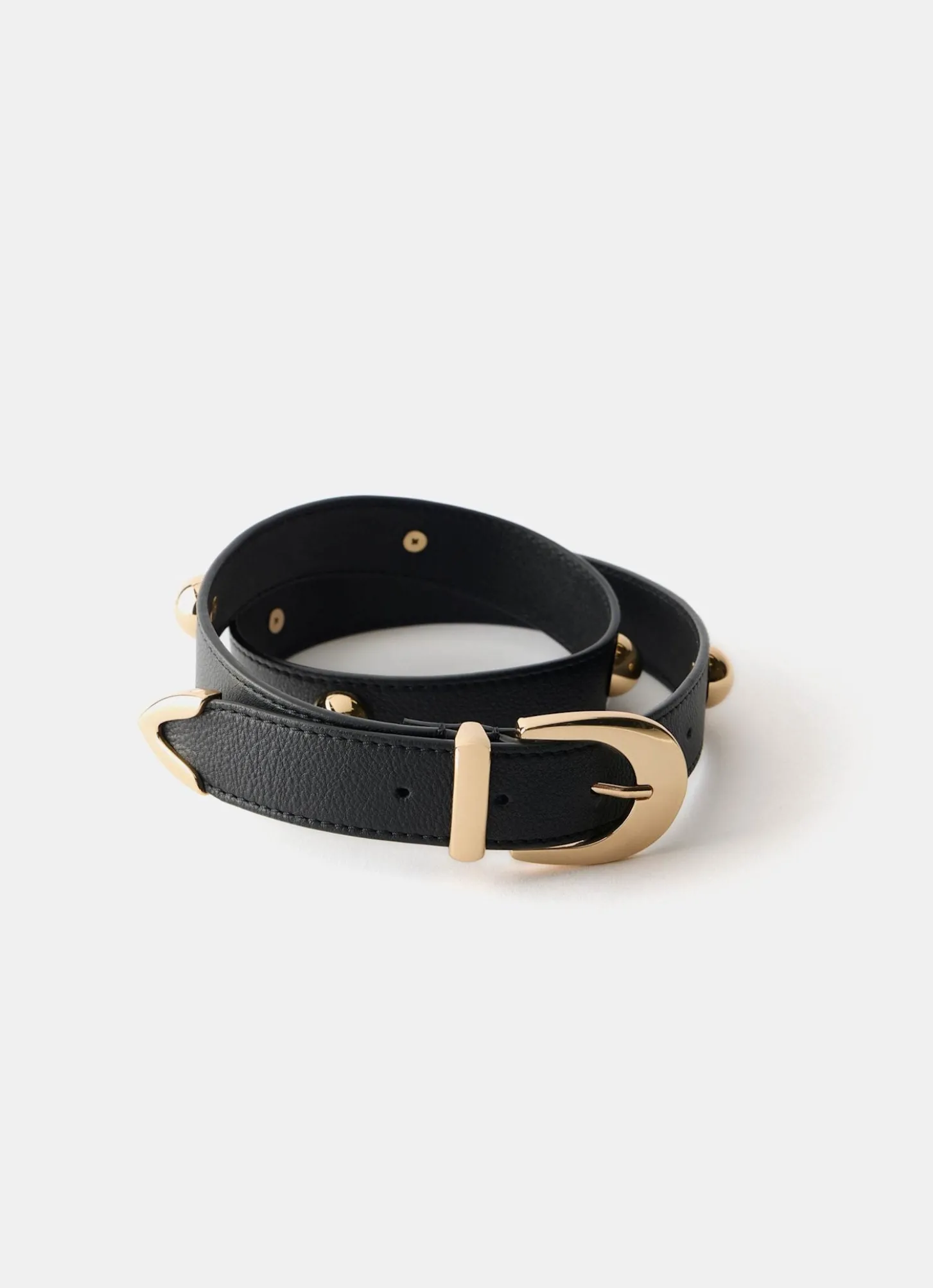 Black Statement Leather Belt