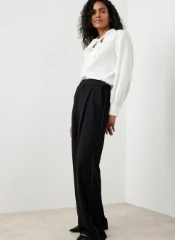 Black Tailored Wide Trousers