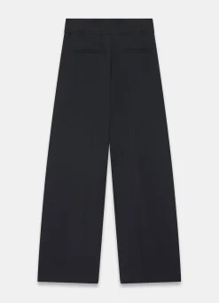 Black Tie Detail Wide Trousers