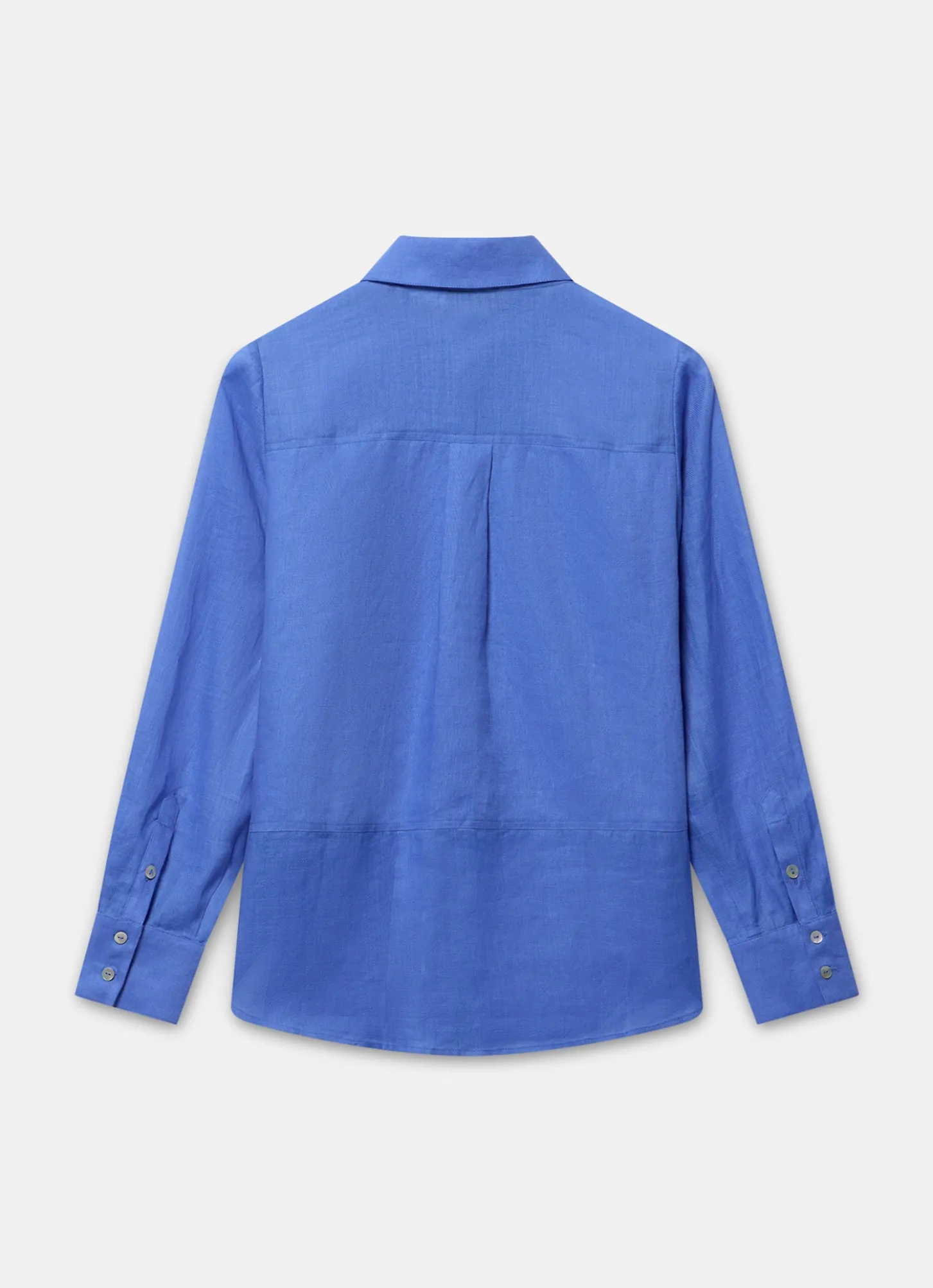 Blue Linen Blend Shirt