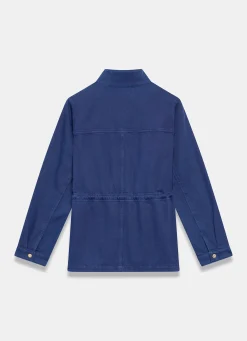 Blue Washed Cotton Utility Shacket