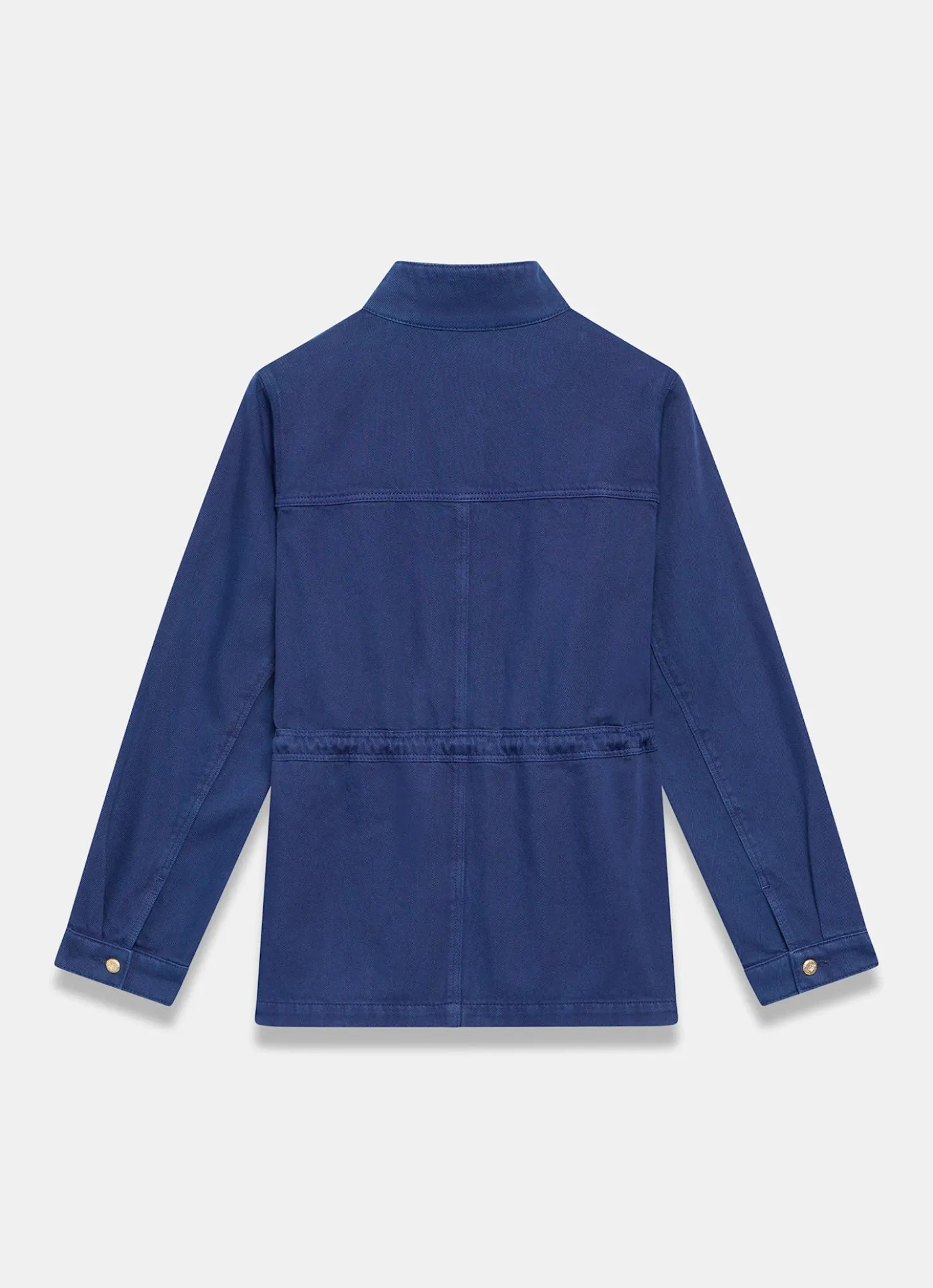 Blue Washed Cotton Utility Shacket
