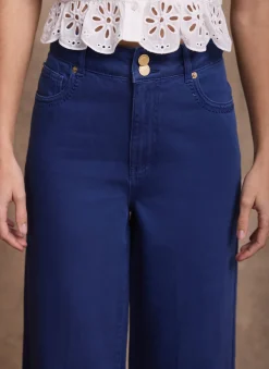 Blue Washed Refined Wide Jeans