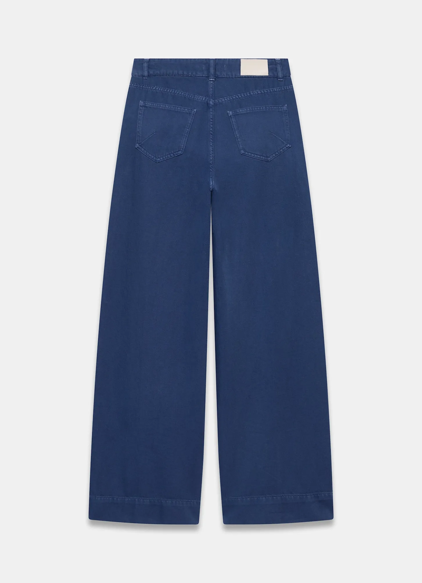 Blue Washed Refined Wide Jeans