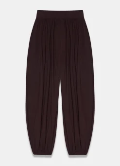 Brown Jersey Balloon Trousers