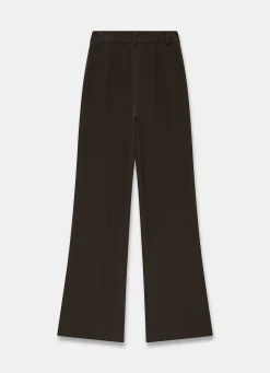Brown Tailored Wide Trousers