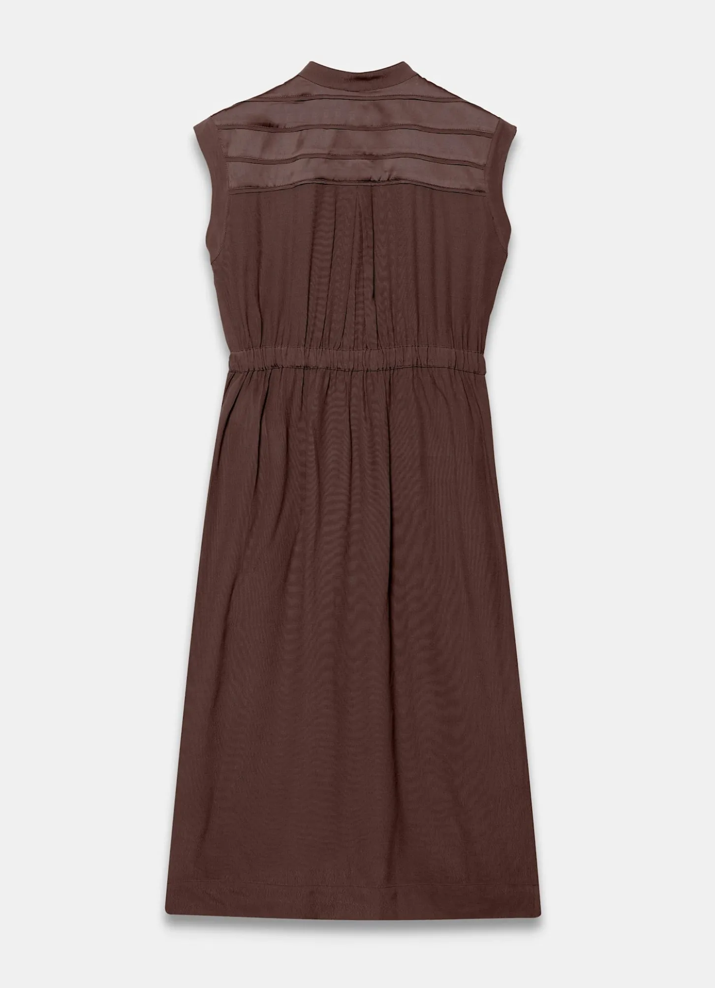 Brown Utility Midi Shirt Dress