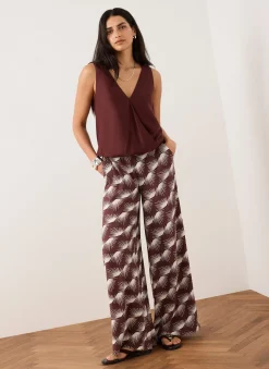 Burgundy Gathered Cami Top