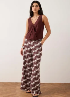 Burgundy Gathered Cami Top