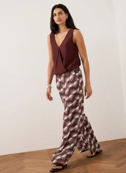 Burgundy Gathered Cami Top