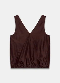 Burgundy Gathered Cami Top