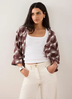 Burgundy Graphic Print Shirt