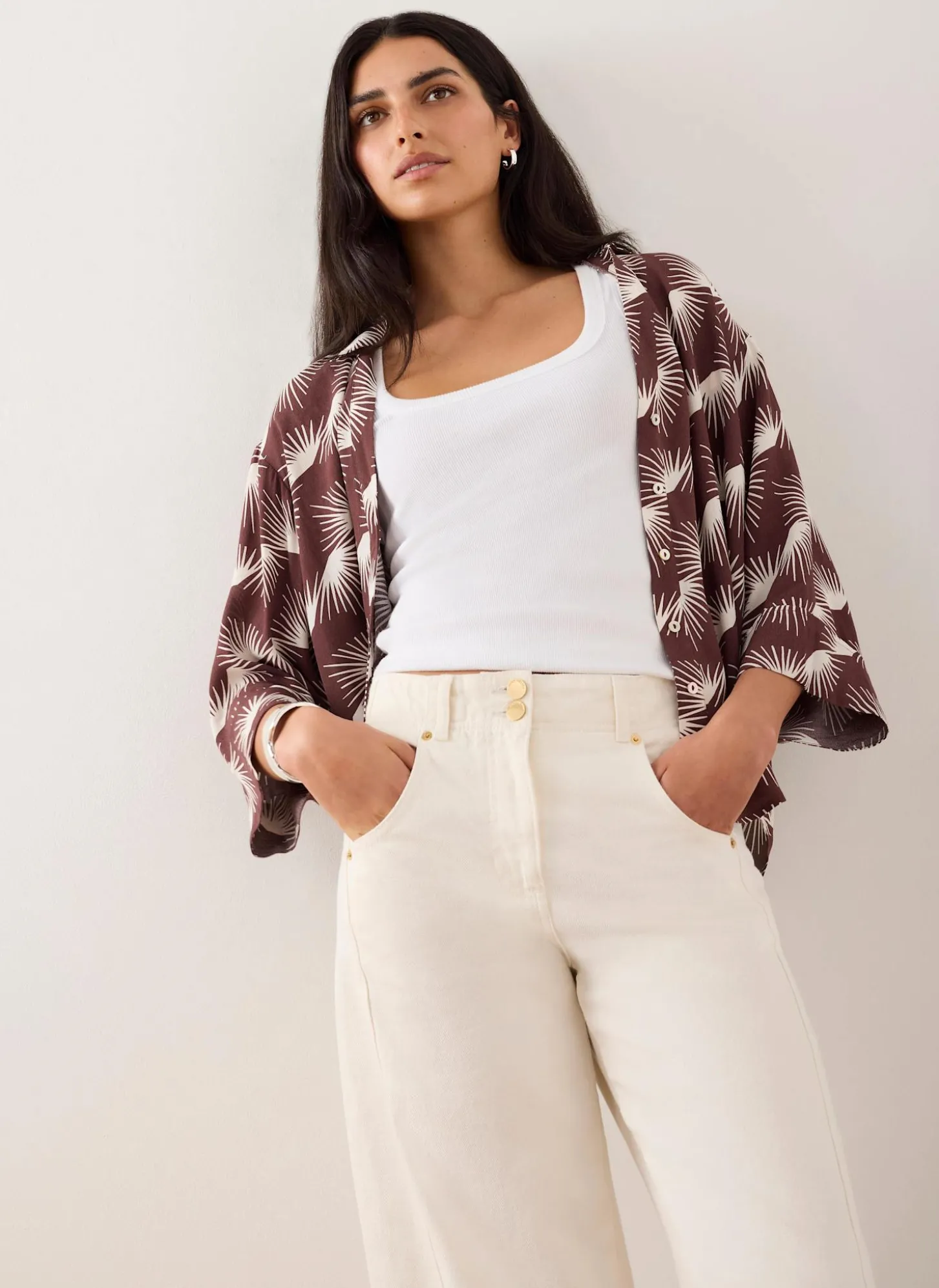 Burgundy Graphic Print Shirt